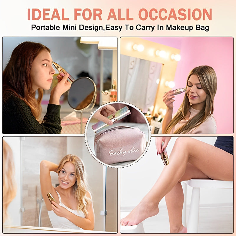 2 in 1 Electric Eyebrow Trimmer and Shaver, Flawless Hair Remover 2 in 1 Hair Remover Trimmer For Women, Flawless Facial Machine Razor, Painless Eyebrow Removal (Rechargeable)
