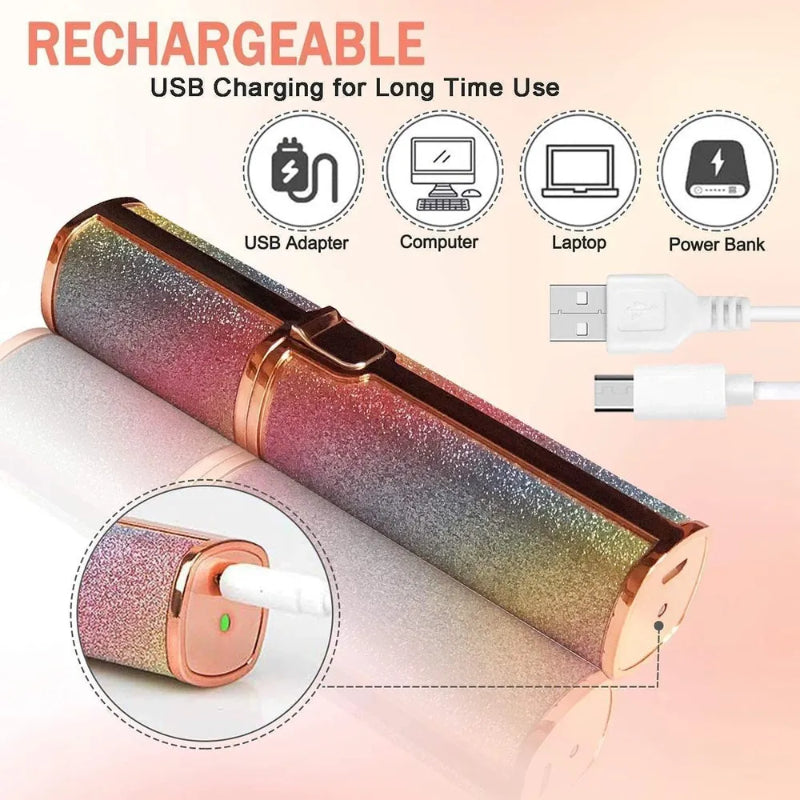 2 in 1 Electric Eyebrow Trimmer and Shaver, Flawless Hair Remover 2 in 1 Hair Remover Trimmer For Women, Flawless Facial Machine Razor, Painless Eyebrow Removal (Rechargeable)
