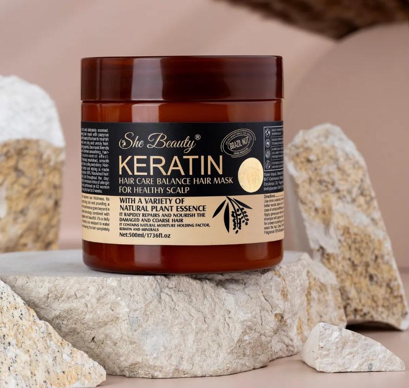 Pack Of 2 | Keratin Hair Mask Treatment Your Secret To Shiny, Healthy Hair - 500ml